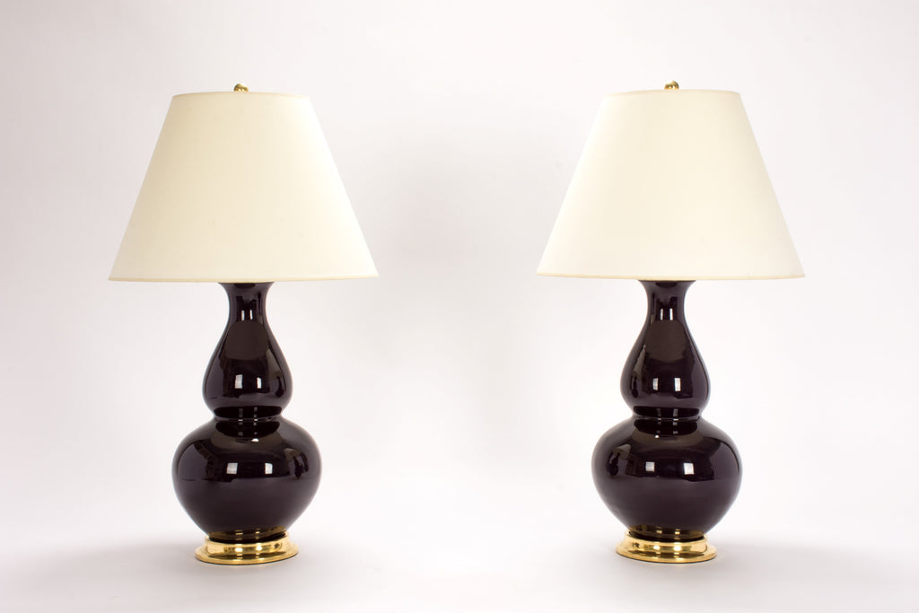 Pair of Aurora Lamps in Purple