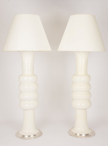 Single Sophie Floor Lamp in Gloss White