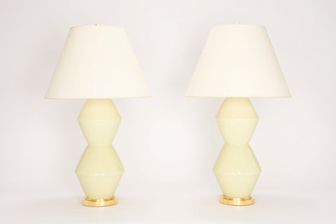 Pair of David Lamps in Green Celadon