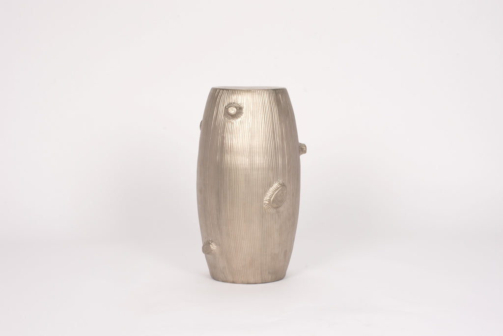 Faux Bois Cocktail Table in Platinum Luster