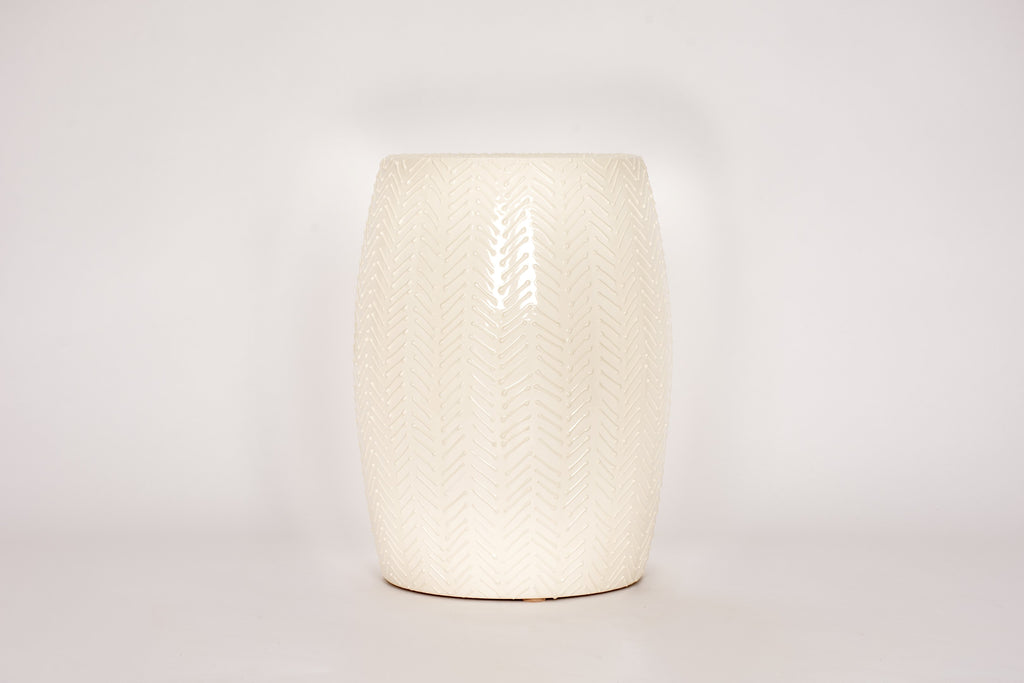 Garden Stool with Chevron in Clear