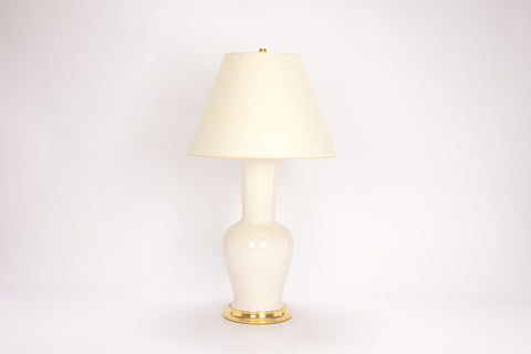 Single Garniture Lamp in Blanc de Chine
