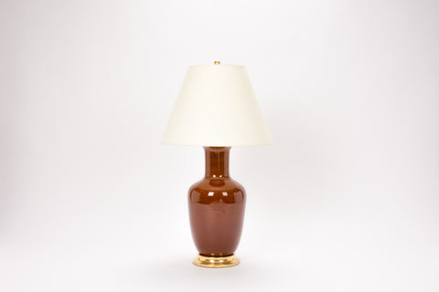 Single Ginger Jar Lamp in Amber