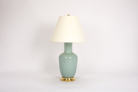 Single Ginger Jar Lamp in Duck Egg
