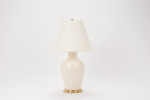 Single Greek Key Lamp in Clear