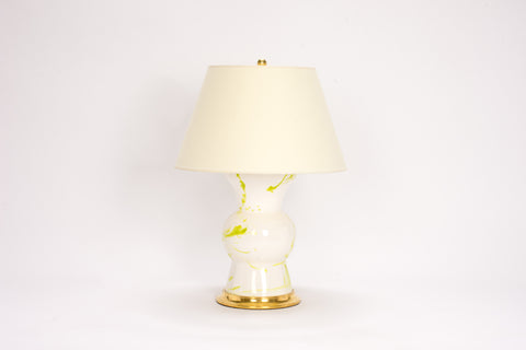 Single Gregory Lamp in Lime Green Marble