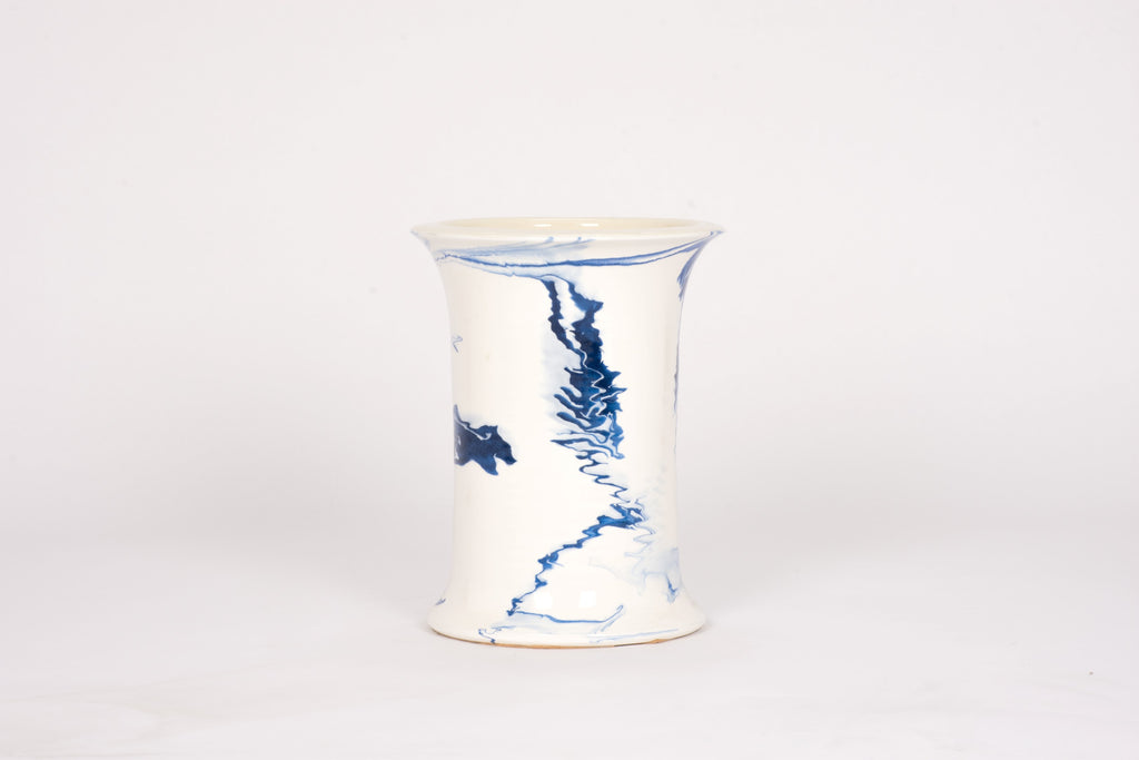 HT Patricia Vase in Delft Blue Marble