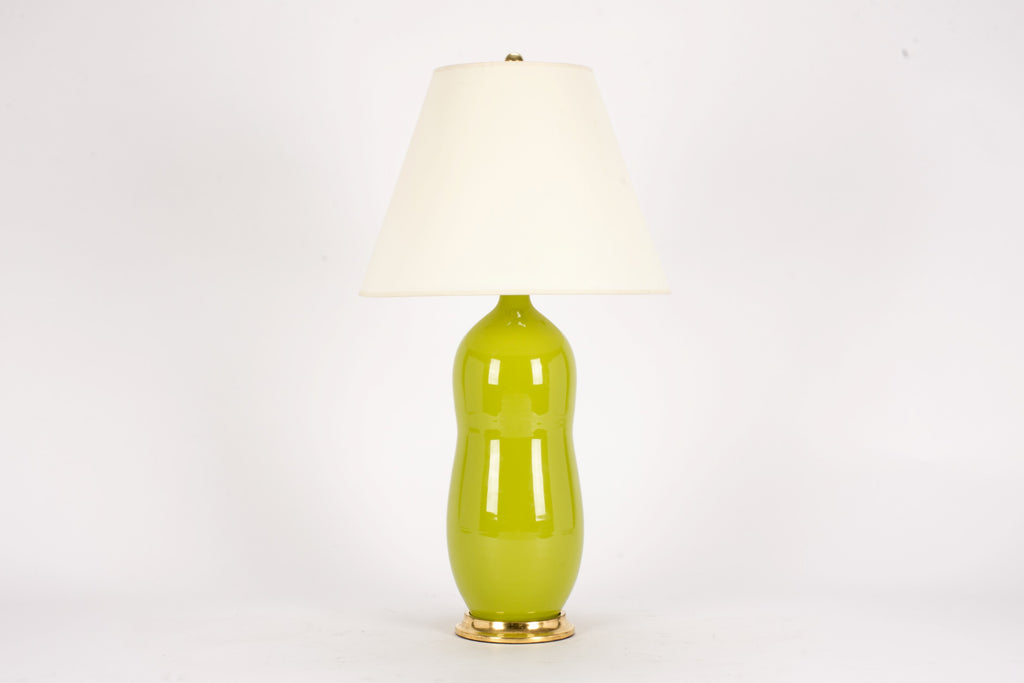 Single HT Peanut Lamp in Chartreuse