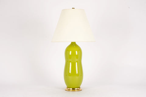 Single HT Peanut Lamp in Chartreuse