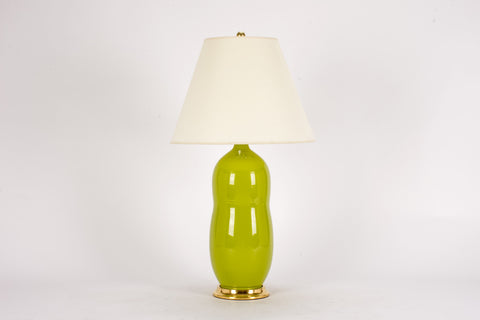 Single HT Peanut Lamp in Chartreuse
