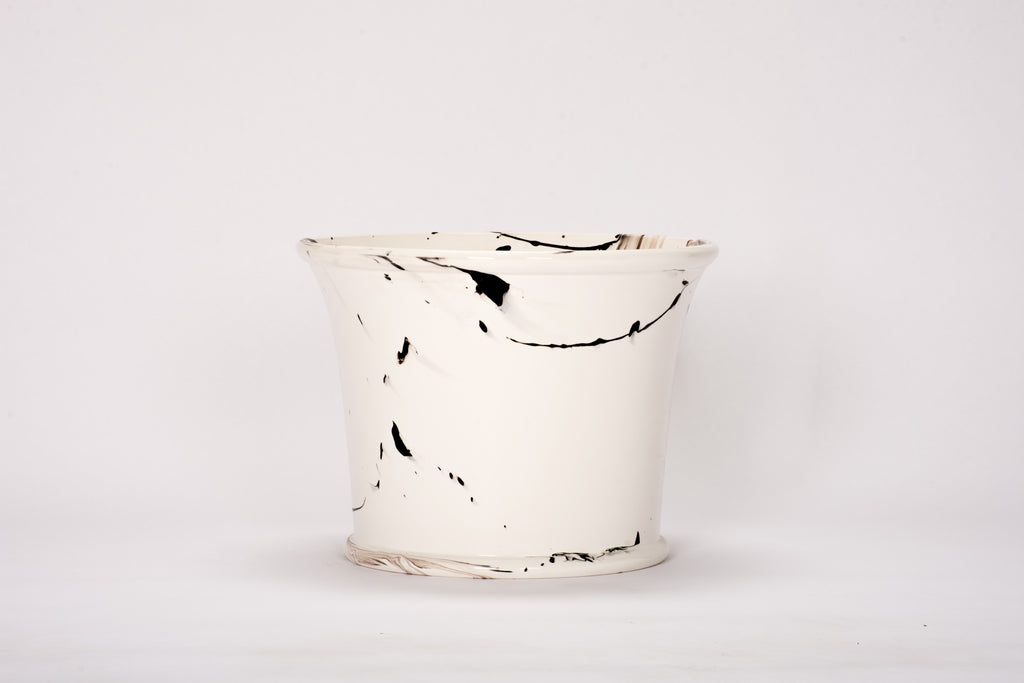 HT Extra Large Cache Pot in Brown Marble