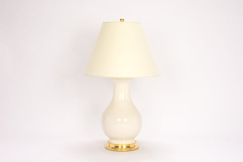 Single Large Hann Lamp in Blanc de Chine
