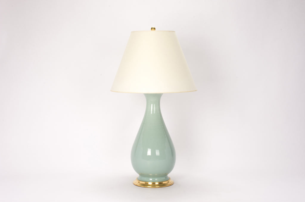Single Large Louisa Lamp in Duck Egg