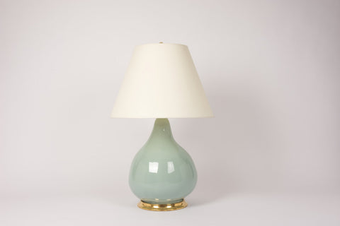 Single Large Pear Gourd Lamp in Duck Egg