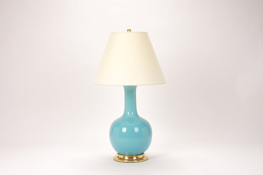 Single Large Single Gourd Lamp in Robin's Egg