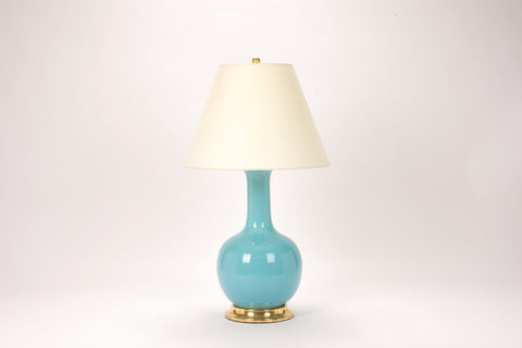 Single Large Single Gourd Lamp in Robin's Egg