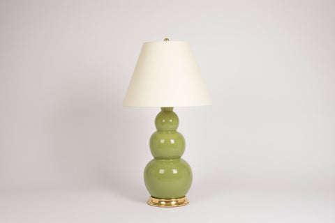 Single Large Three Ball Lamp in Avocado