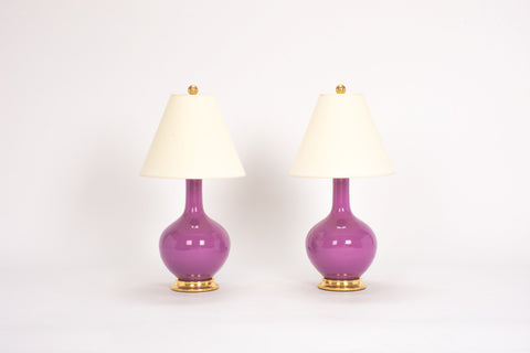 Pair of Lindsay Lamps in Lavender