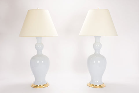 Pair of Marjorie Lamps in Hope Blue