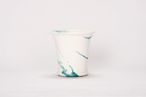 Medium Cache Pot in Turquoise Marble