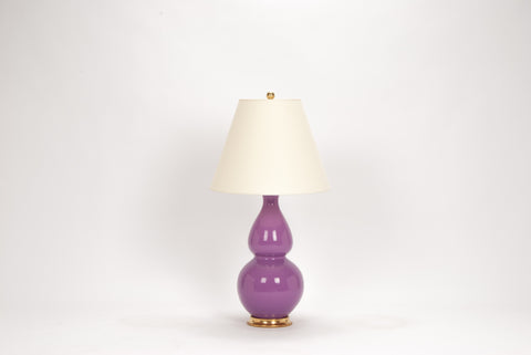 Single Medium Double Gourd Lamp in Lavender