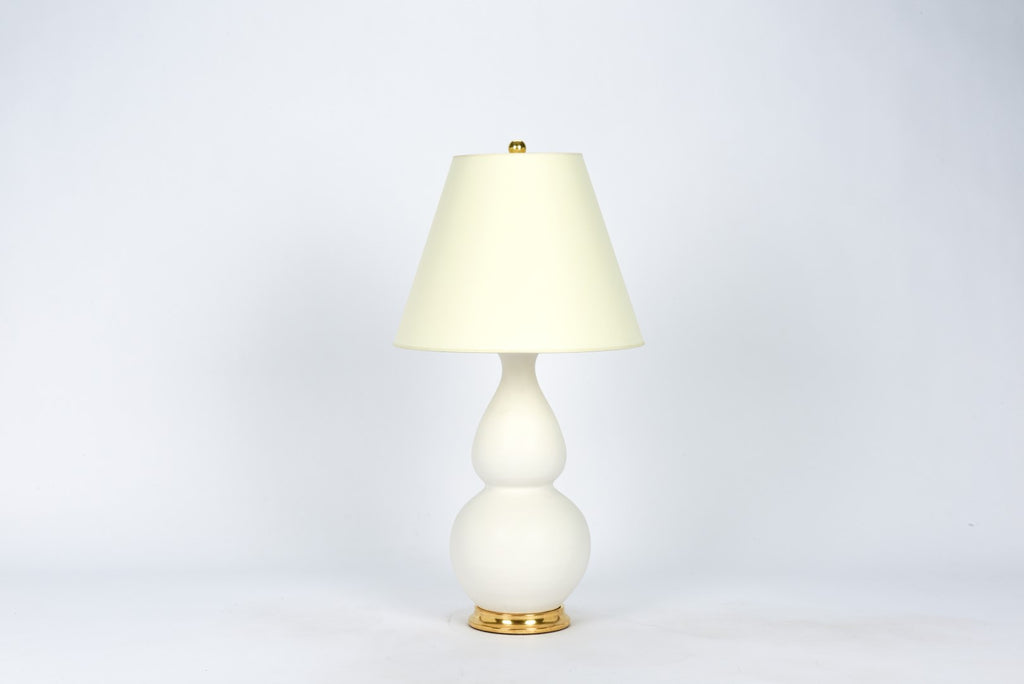 Single Medium Double Gourd Lamp in Matte White