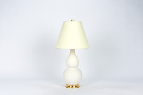 Single Medium Double Gourd Lamp in Matte White