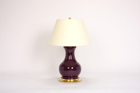Single Medium Hann Lamp in Aubergine