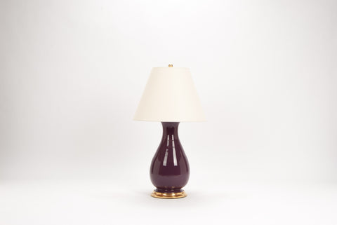 Single Medium Louisa Lamp in Aubergine