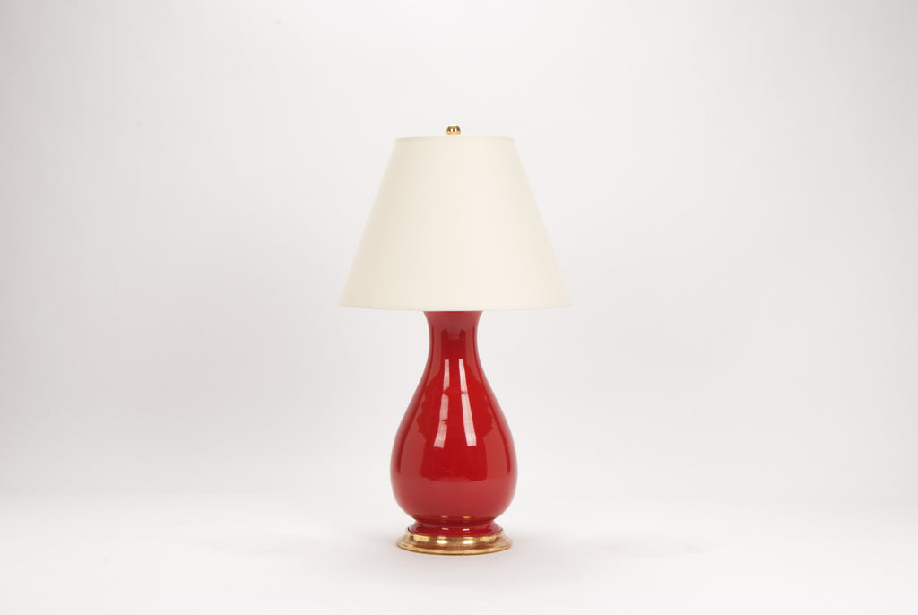 Single Medium Louisa Lamp in Raspberry