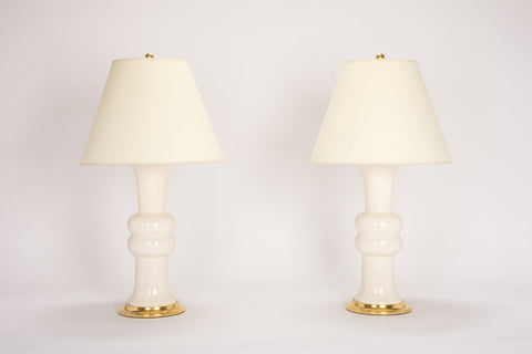 Pair of Medium Sophie Lamps in Blanc de Chine