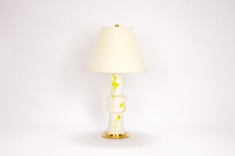 Single Medium Sophie Lamp in Lime Green Marble