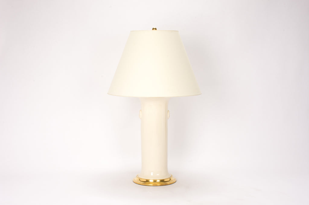 Single Patricia with Lions Lamp in Clear Crackle