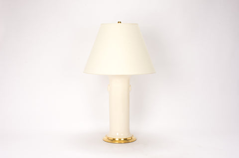 Single Patricia with Lions Lamp in Clear Crackle