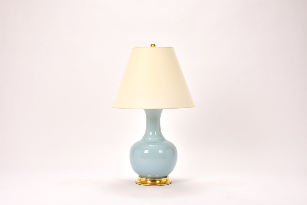 Single Ridged Single Gourd Lamp in Hydrangea