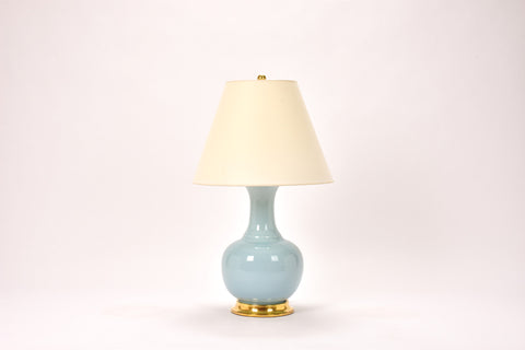 Single Ridged Single Gourd Lamp in Hydrangea