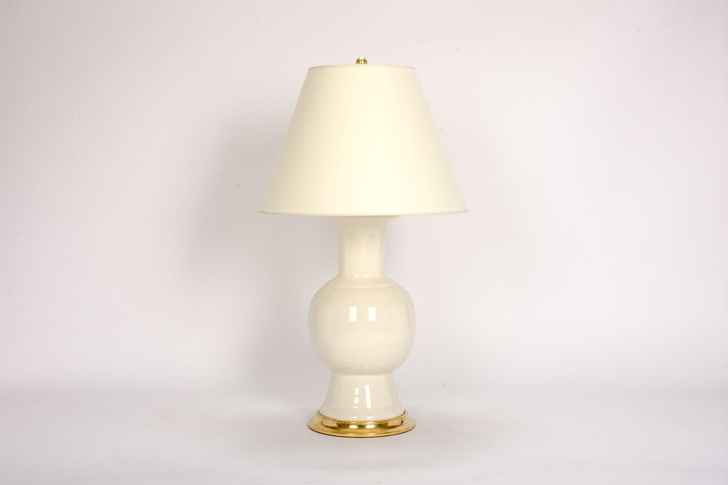 Single Romano Lamp in Clear Crackle