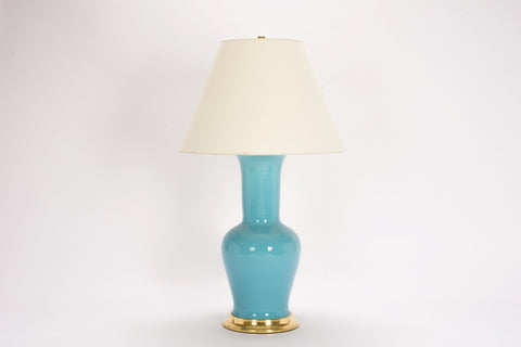 Single Garniture Lamp in Robin's Egg