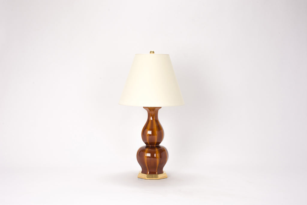 Single Small Alexander Lamp in Amber