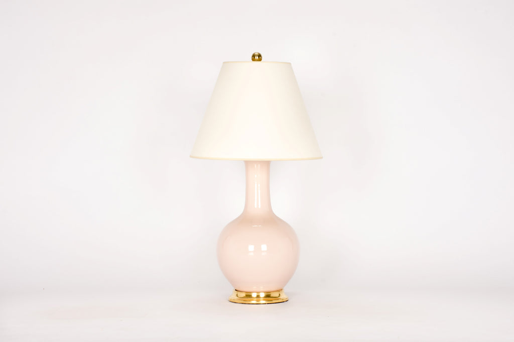 Single Small Single Gourd Lamp in Blush Pink