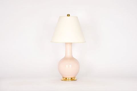 Single Small Single Gourd Lamp in Blush Pink