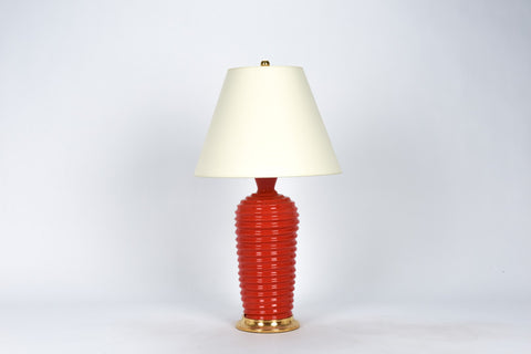 Single Spiral Lamp in Coral
