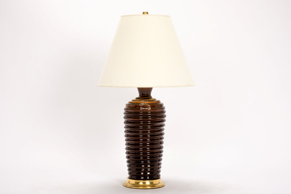 Single Spiral Lamp in Espresso