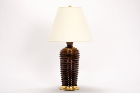 Single Spiral Lamp in Espresso