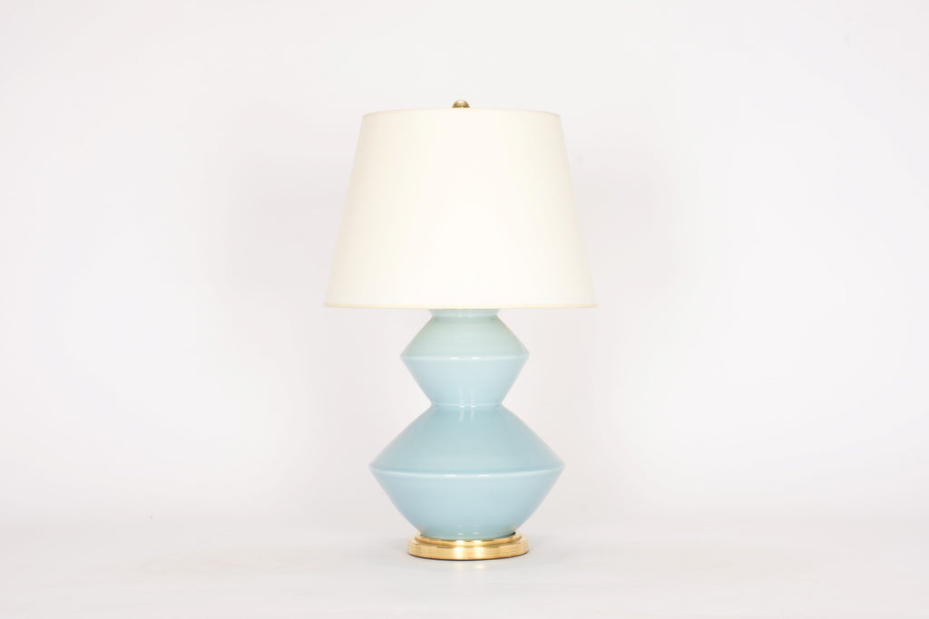 Single Wide Zig Zag Lamp in Hydrangea